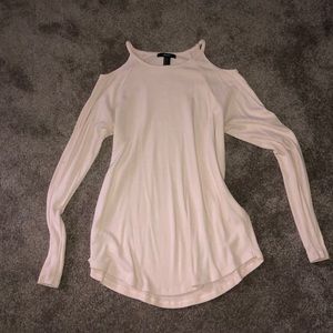 Open shoulder long sleeve shirt